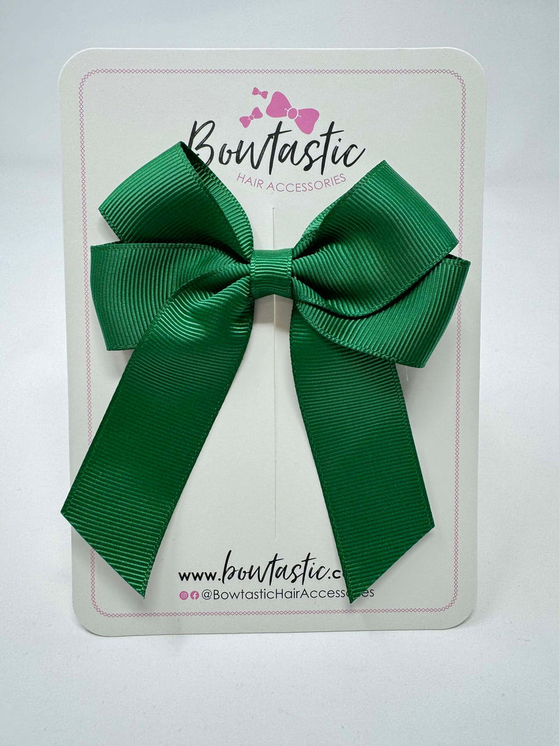 3.5 Inch Tail Bow - Forest Green