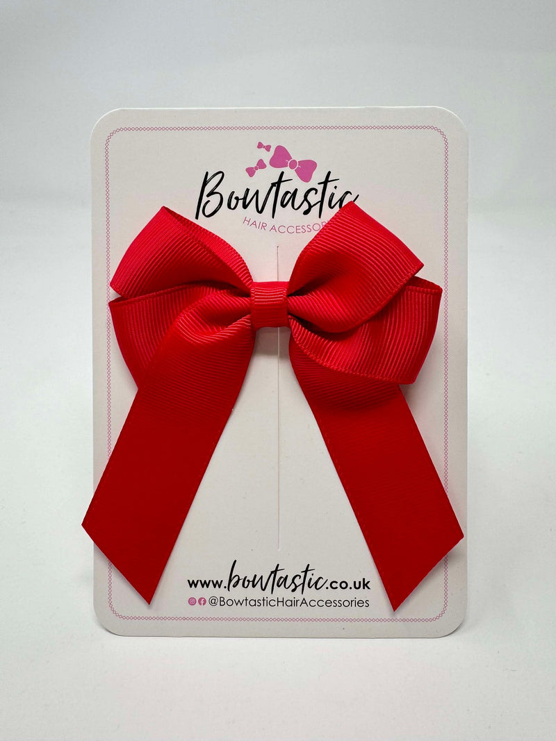 3.5 Inch Tail Bow - Hot Red