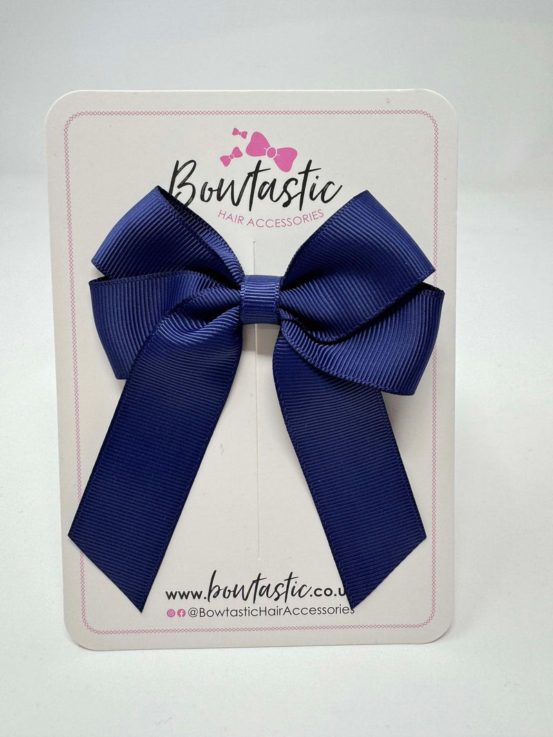 3.5 Inch Tail Bow - Ink Blue