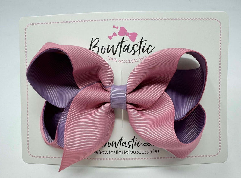 4 Inch Double Ribbon Bow  - Quartz & Fresco