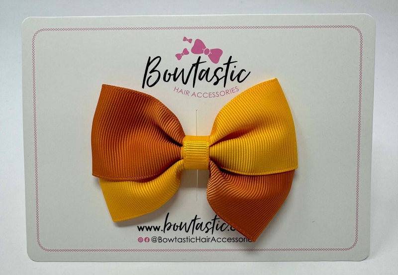 3.5 Inch Twist Bow - Dandelion & Ginger