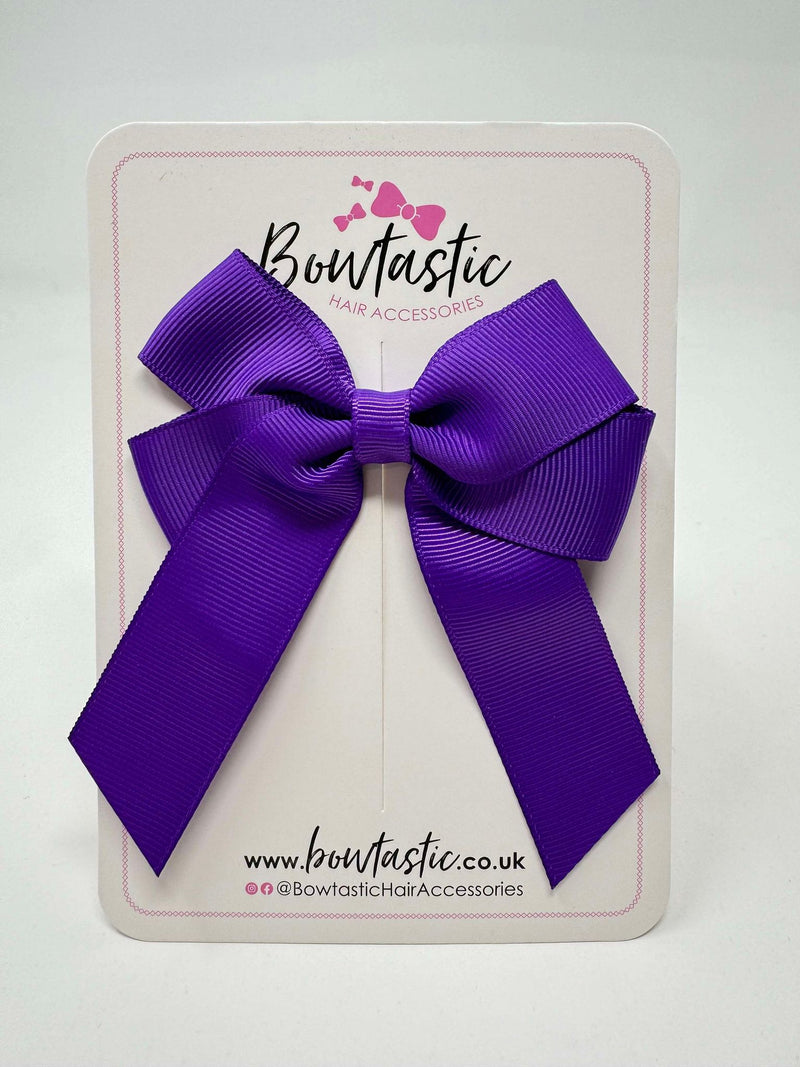 3.5 Inch Tail Bow - Purple