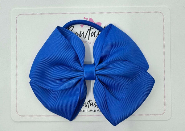 4 Inch Flat Bow Bobble - Royal Blue