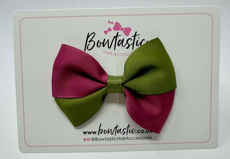 3.5 Inch Twist Bow - Victorian Rose & Willow