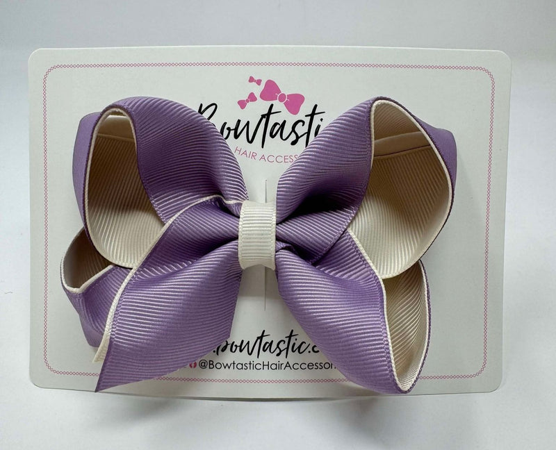 4 Inch Double Ribbon Bow - Fresco & Ivory