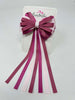 4 Inch Streamer Tail Bow - Victorian Rose, Powder Pink & Raspberry Rose