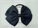 4 Inch Flat Bow Bobble - Black
