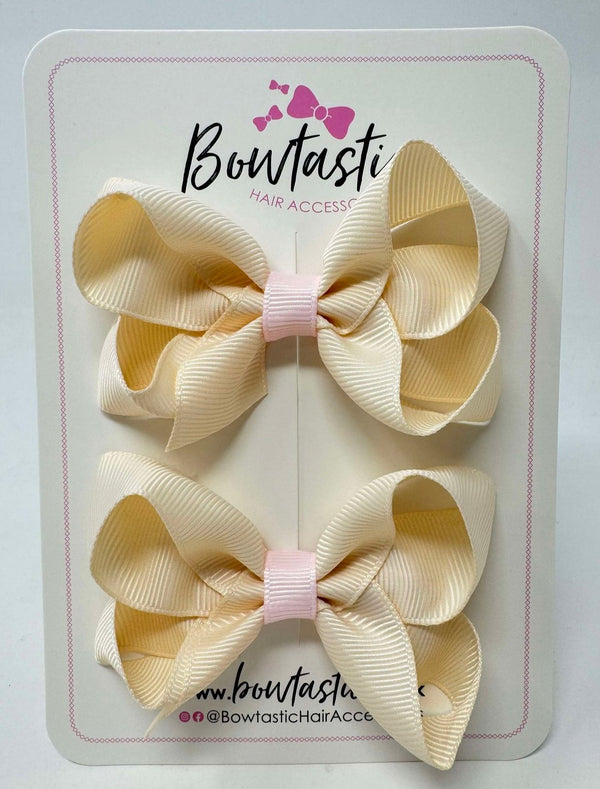 3 Inch Bow - Nude & Powder Pink - 2 Pack