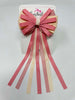 4 Inch Streamer Tail Bow - Dusty Rose, Nude & Sweet Nectar