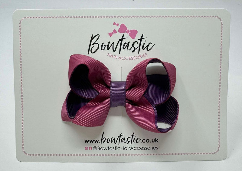 3 Inch Bow - Victorian Rose & Amethyst