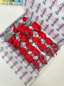 School Bundle - 3 Inch Bows - Clips & Bobbles - Red & Metal Grey