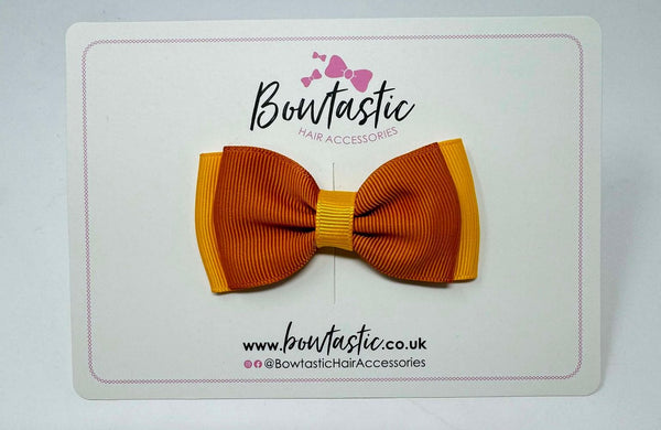 3 Inch Flat Double Bow - Ginger & Dandelion