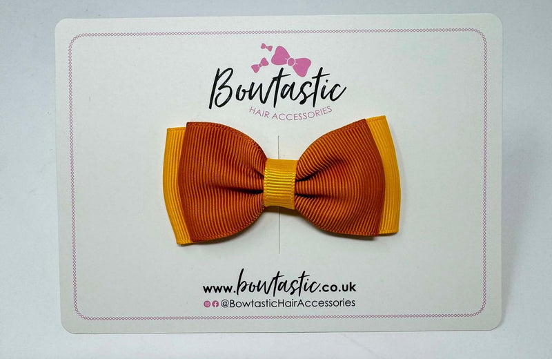 3 Inch Flat Double Bow - Ginger & Dandelion