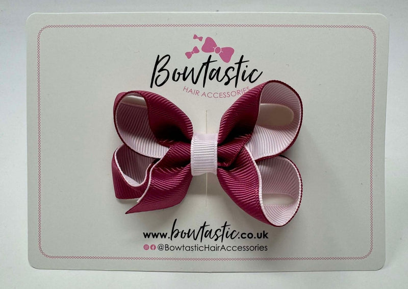 3 Inch Bow - Victorian Rose & Powder Pink