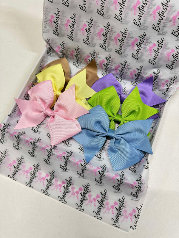 Surprise Bundle - 6x 5 inch Flat Bows - Individual Colours