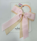 4.5 Inch Tail Bow Bobble - Nude & Powder Pink