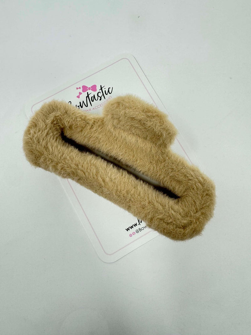 Claw Clip - Fluffy - Tan