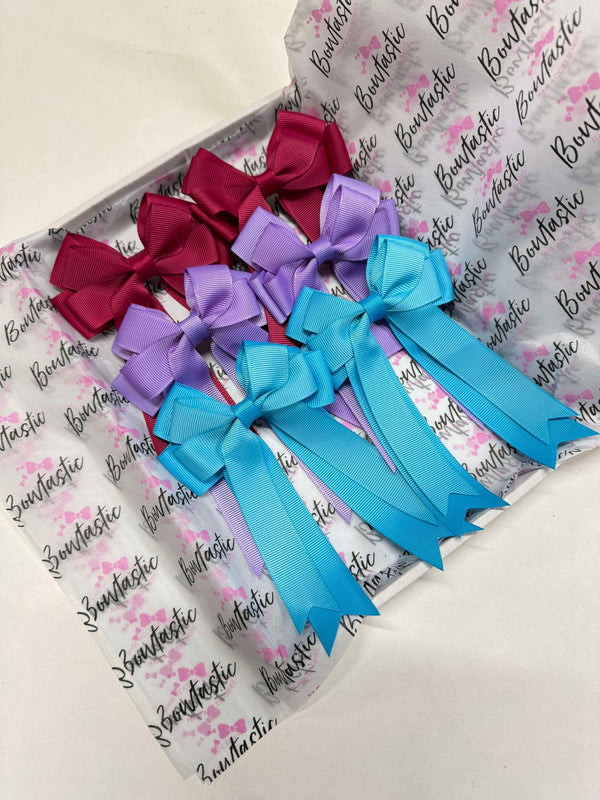 Surprise Bundle - 4 inch Tail Bow - 6 Pack - Matching Pairs