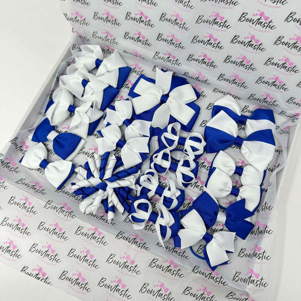 End of Line School Bundle - Cobalt & White - 19 Items