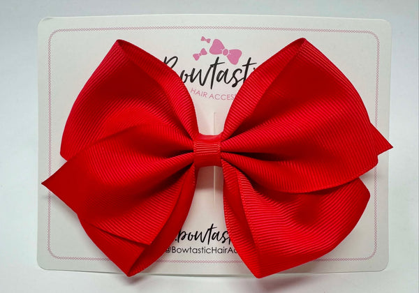 5 Inch Flat Bow - Hot Red