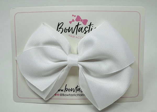 5 Inch Flat Bow - White