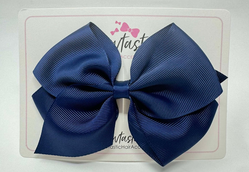 5 Inch Flat Bow - Light Navy