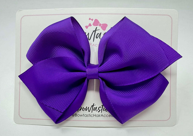 5 Inch Flat Bow - Purple