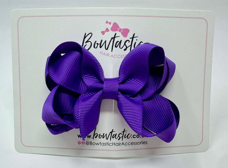 3.5 Inch 2 Layer Bow - Purple