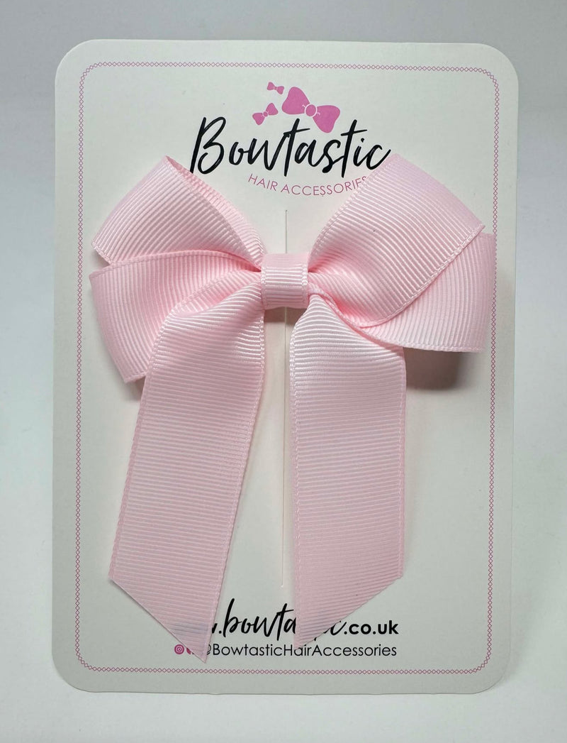 3.5 Inch Tail Bow - Powder Pink