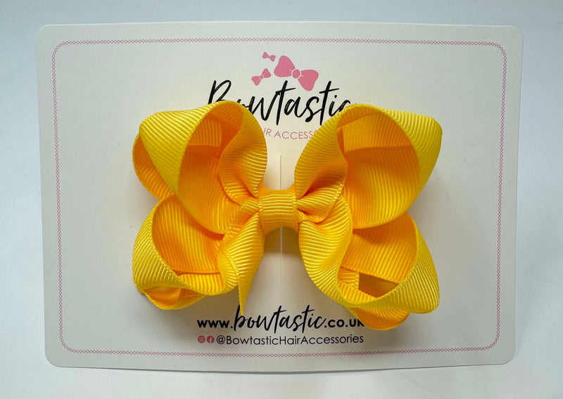 3.5 Inch 2 Layer Bow - Yellow Gold