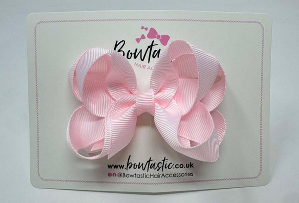 3.5 Inch 2 Layer Bow - Powder Pink