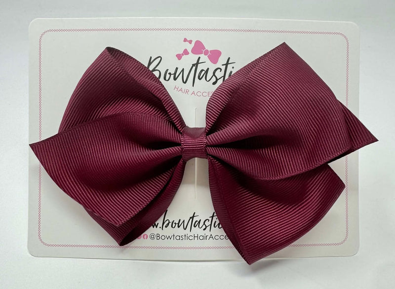 5 Inch Flat Bow - Burgundy