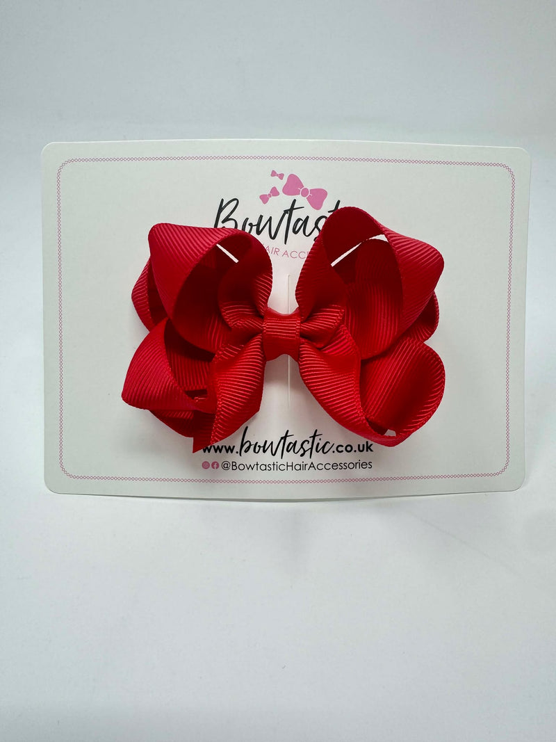 3.5 Inch 2 Layer Bow - Red