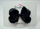 3.5 Inch 2 Layer Bow - Black