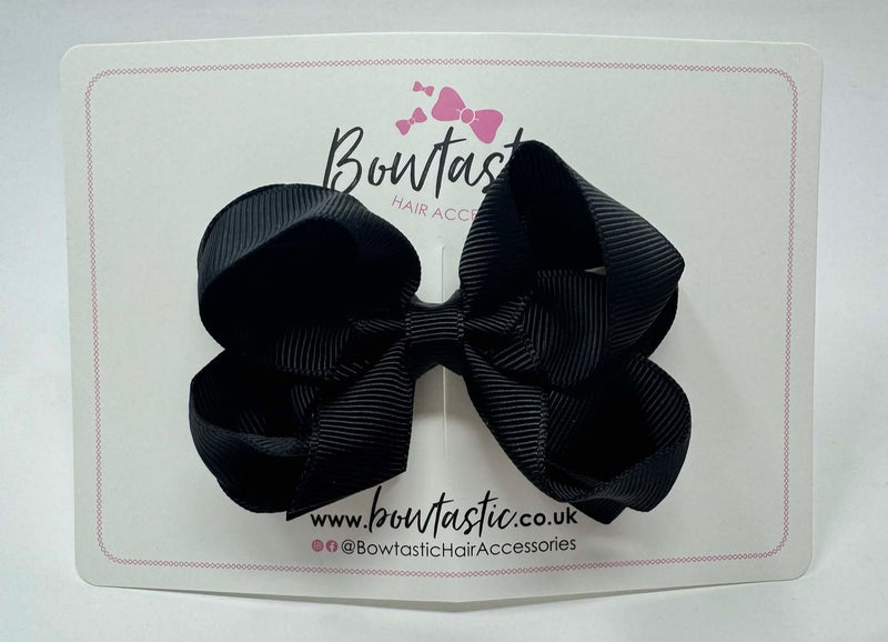 3.5 Inch 2 Layer Bow - Black