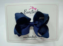 3.5 Inch 2 Layer Bow - Light Navy
