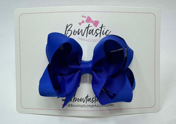 3.5 Inch 2 Layer Bow - Cobalt