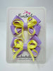 3 Inch Bow - Light Orchid & Baby Maize - 2 Pack