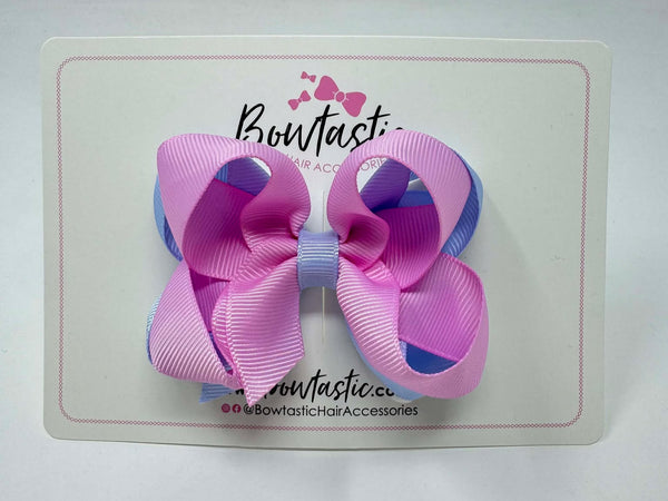 3.5 Inch Double Bow - Tulip & Bluebell