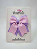 3.5 Inch Flat Tail Bow - Pearl Pink & Light Orchid
