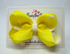 4 Inch Bow - Lemon & White