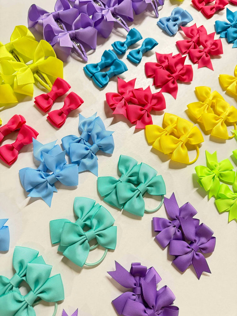 Surprise Bundle - Matching Pairs - Small Bows - 10 Pack - Brights