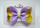 4 Inch Bow - Light Orchid & Baby Maize
