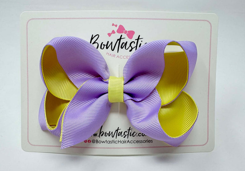 4 Inch Bow - Light Orchid & Baby Maize