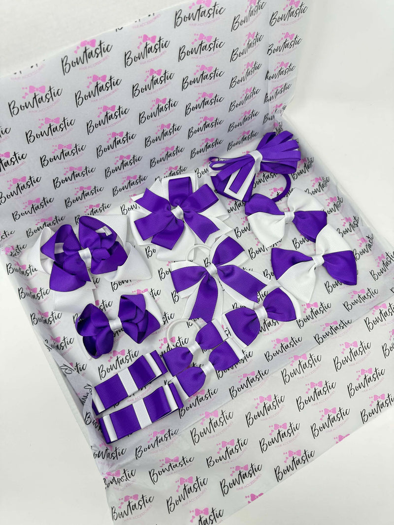 Surprise School Bundle - Purple & White - 12 Items