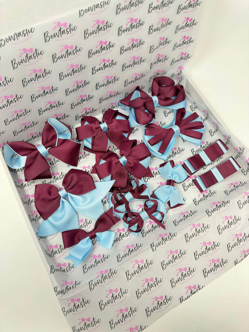 Surprise School Bundle - Burgundy & Blue Topaz - 12 Items