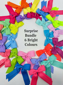 Surprise Bundle - 3 inch Tail Bow - 6 Pack - Bright Colours