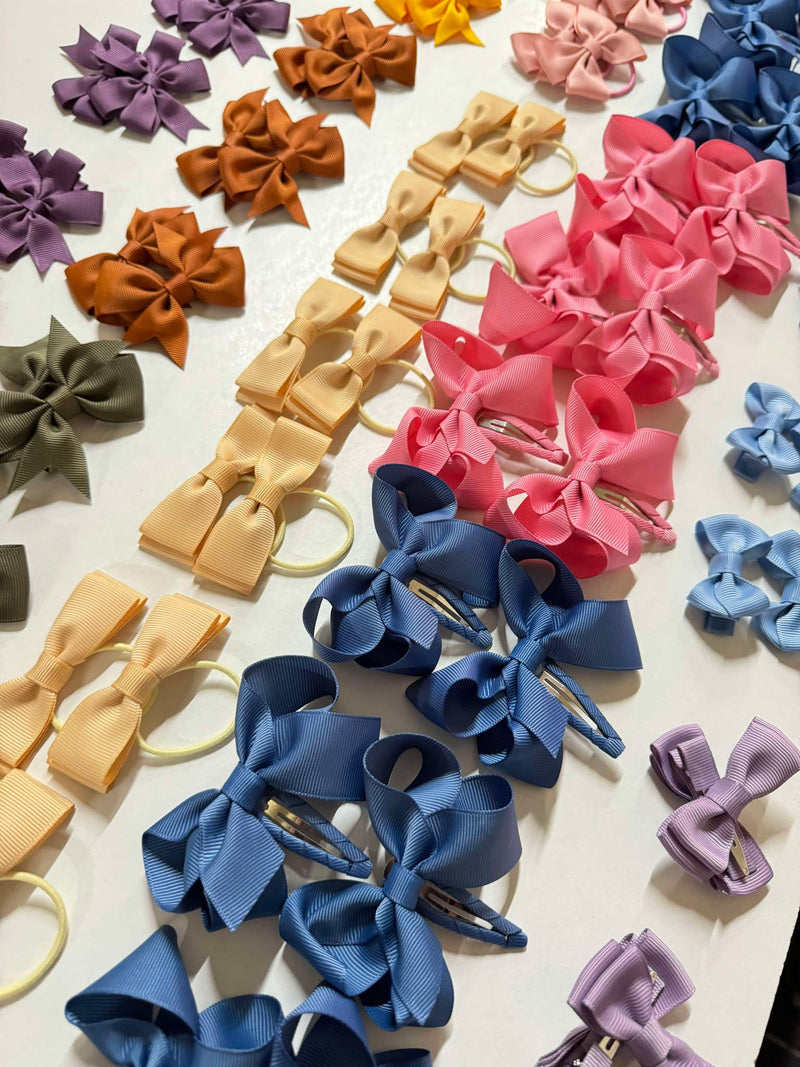 Surprise Bundle - Matching Pairs - Small Bows - 10 Pack - Autumn Colours