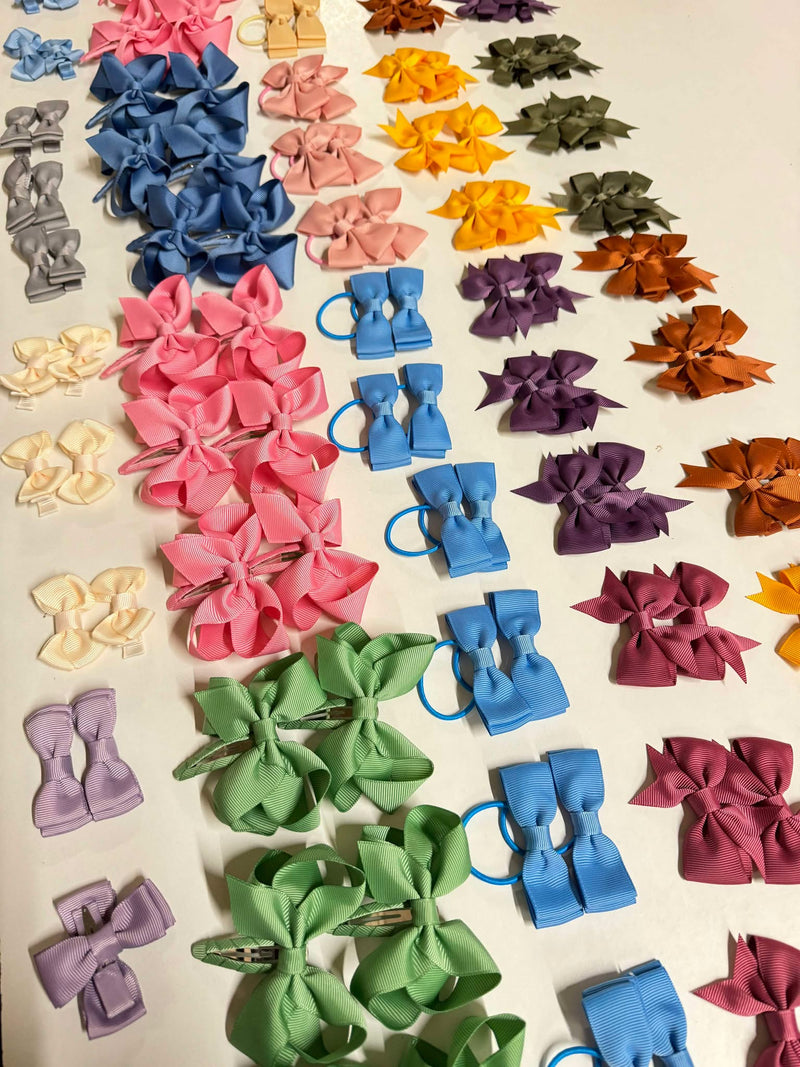 Surprise Bundle - Matching Pairs - Small Bows - 10 Pack - Autumn Colours