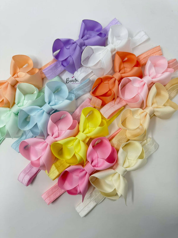 Surprise Bundle - 3.5 inch Baby Headband - 5 Pack - Pastel Colours